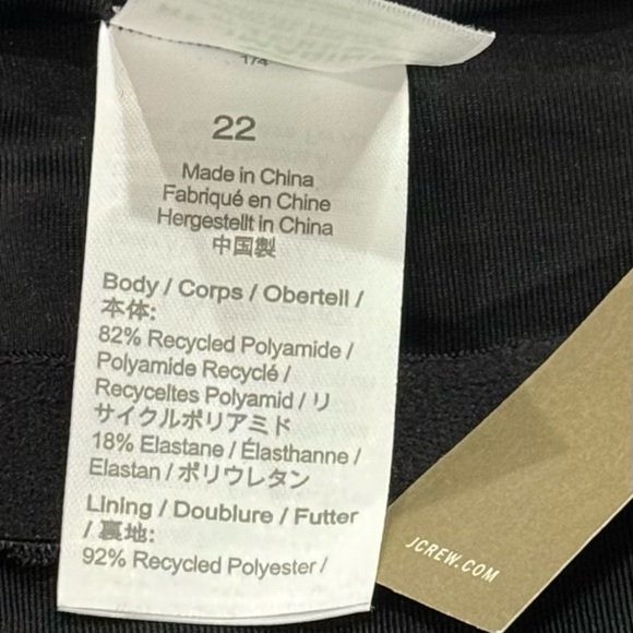 NEW J. Crew Black Ruched Square Neck One Piece Swimsuit Resort Beach Size 22 - Picture 9 of 13